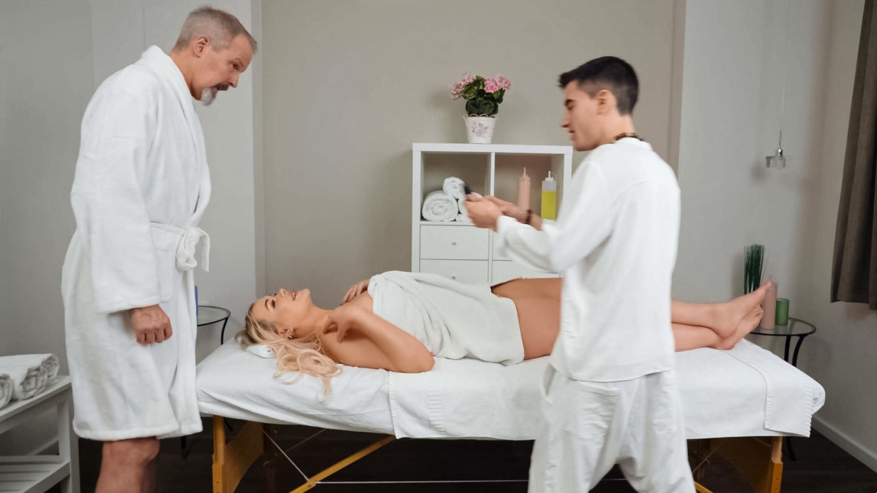 The couple went for a massage and it ended